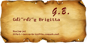 Görög Brigitta névjegykártya