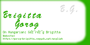 brigitta gorog business card